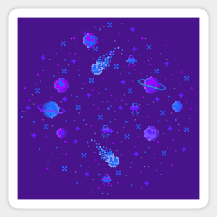 Pixelated Space Sticker